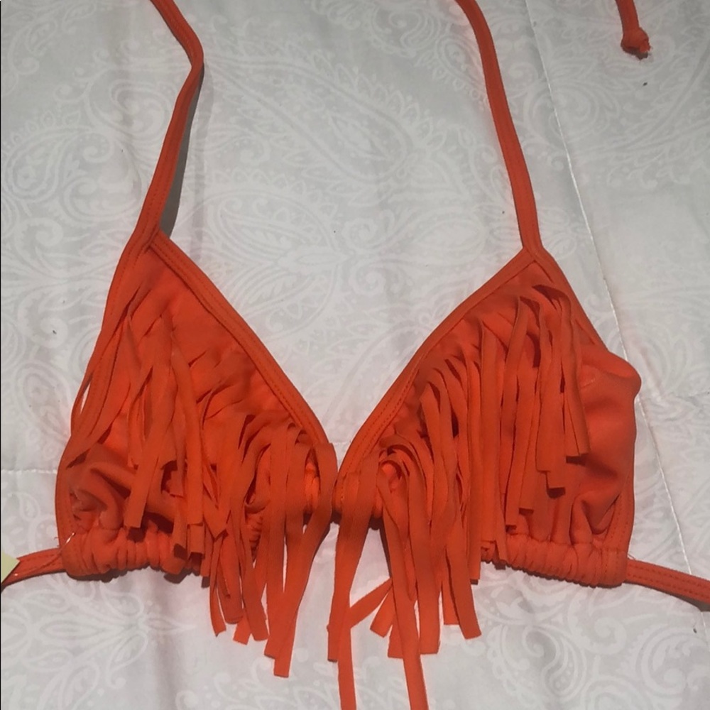 Femme Jolie Triangle Fringe Bikini Top